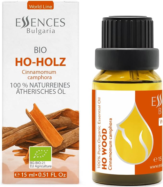 Essences Bulgaria Ho Wood Essential Oil 15ml (0.51 Fl Oz) | Cinnamomum camphora | 100% Pure, Natural, Undiluted | Aromatherapy, Cosmetics | Vegan, Non-GMO, Cruelty-Free