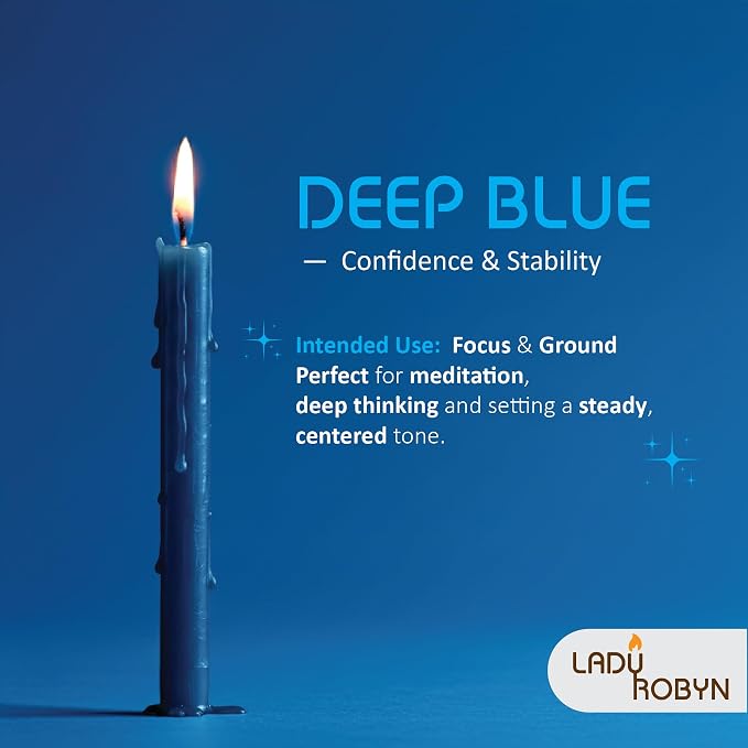 Set of 20 Solid Color Taper Candles – 4-Inch Dripless Paraffin Wax Candles with Cotton Wick – Ideal for Weddings, Shabbat, Holiday & Home Decor, Gift Set (Dark Blue)
