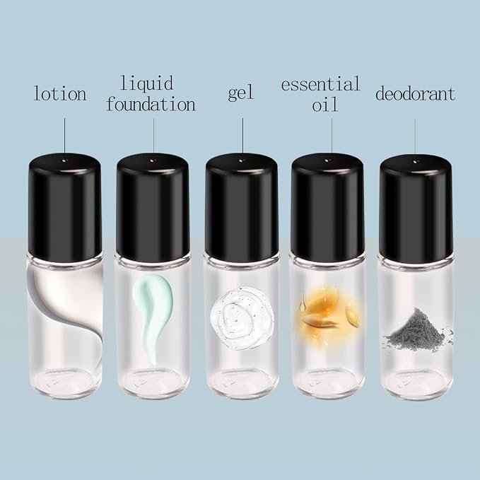 8 Pack 30ml Glass Roll On Bottles Empty Deodorant Containers Travel Glass Roller Ball Bottles For DIY Essential Oil Sunscreen Moisturizer Perfume Aromatherapy