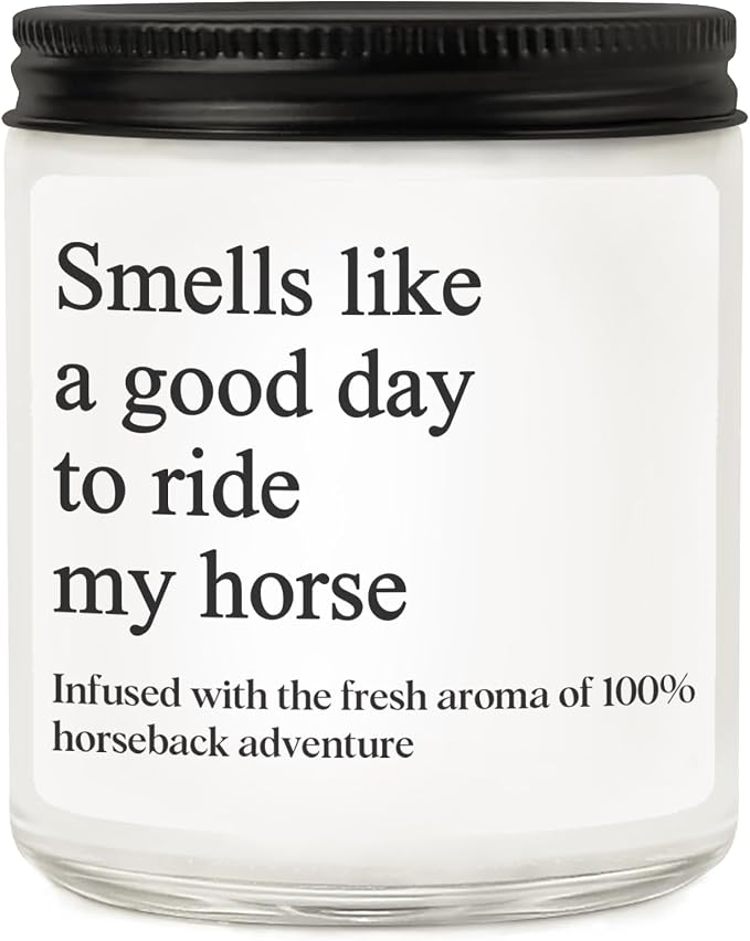 Horse Gifts for Women, Cool Horse Lover Gifts for Women, Men, Riders, Girls, Equestrian, Birthday Thanksgiving Christmas Gift for Girls, Soy Wax Lavender Scented Candle