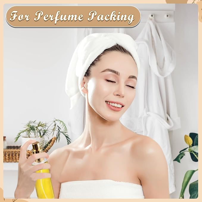 6 Pcs 50ml/1.7oz Glass Spray Bottle Refillable Perfume Bottles with Atomizer & Golden Lid for Perfume Cleaning Products Essential Oils