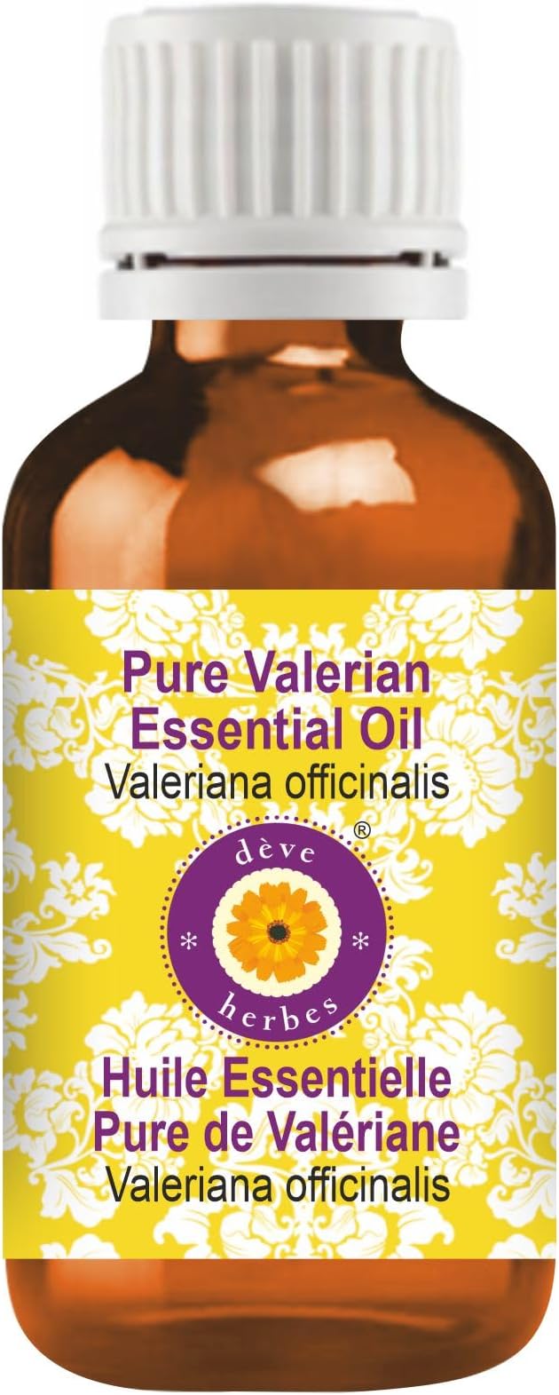 dève herbes Valerian Essential Oil (Valeriana officinalis) Pure | Non-Sticky | Non-Greasy | Lightweight | Men & Women | All Skin Types | Steam Distilled 5ml (0.16 oz)