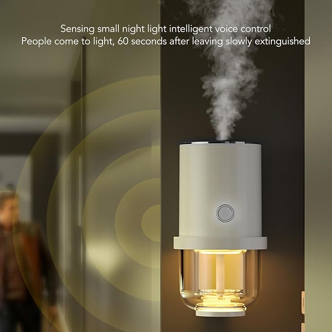 Essential Oil Diffuser 55ml with Auto Shut-Off, Touch Control, 7-Color LED Night Light & Quiet Mist for Bedroom, Spa, Nursery, Hotel – Compatible with Essential Oils