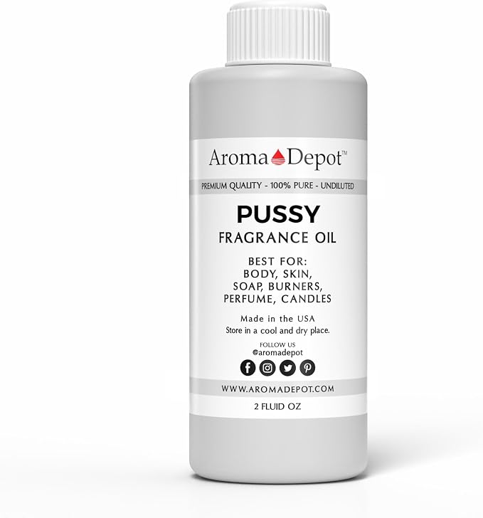 Aroma Depot Pussy Perfume/Body Oil (7 Sizes) Our Interpretation, Premium Quality Uncut Fragrance Oil Floral Scent (2 Ounce Plastic Bottle (60ml))