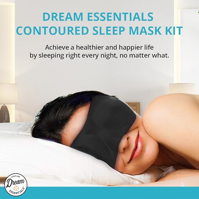 Wild Essentials Sweet Dreams Contoured Sleep Mask Kit with Travel Pouch and Earplugs Set ~ Red