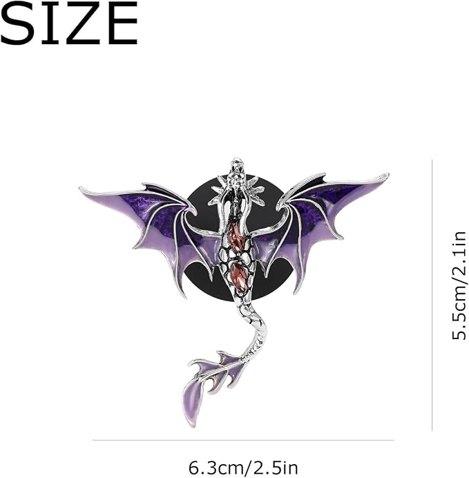 ORIESSE 2pcs Purple Dragon Car Air Freshener Vent Clips,Mythical Wyvern Car Vent Clips,Gothic Fantasy Car Interior Decor,Cool Car Accessories for Women Men,Refillable Diffusers