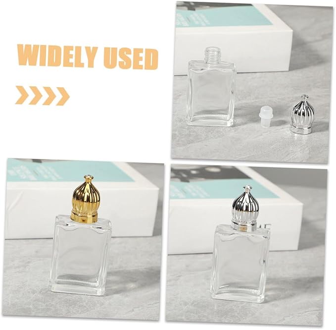 MAGICLULU 3pcs 15ml Glass Roller Bottles Set with Metal Roller Balls Refillable Essential Oil Bottles for Travel and Fragrance Portable Aromatherapy Kit in Gold Silver and Black