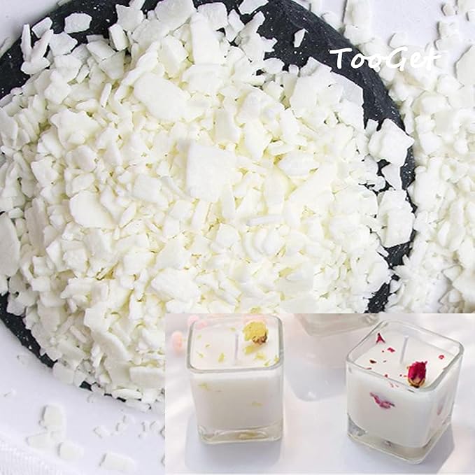 TooGet Pure White Soy Wax Flakes, 100% Natural Soy Wax Bulk for Candle Making DIY, Premium Quality, Top Grade - 2 Pound