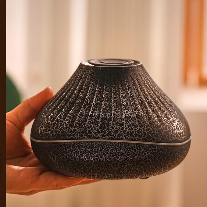 Auto Shut-Off Waterless Protection Smart Flame Essential Oil Diffuser with Colorful Light