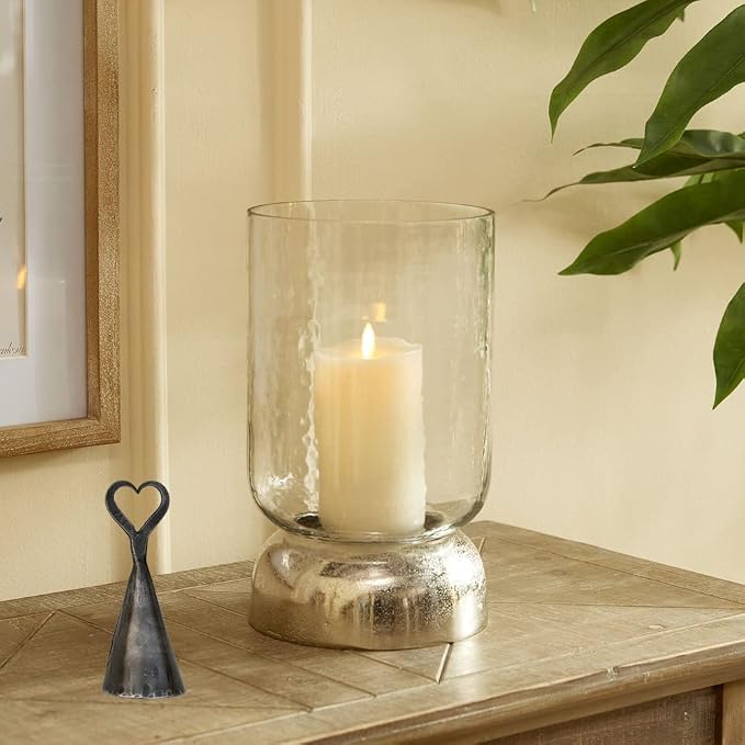 Hand Forged Heart Shape Metal Candle Snuffer - Wrought Iron Handmade Classic Look Black Antique Finish by Living Ideas