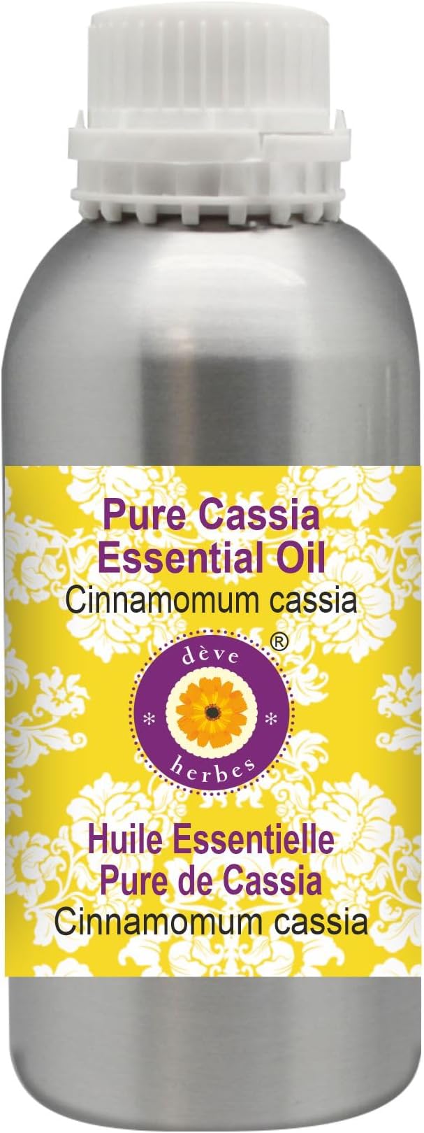 dève herbes Cassia Essential Oil (Cinnamomum Cassia) Pure | Non-Sticky | Non-Greasy | Lightweight | Men & Women | All Skin Types | Steam Distilled 300ml (10 oz)