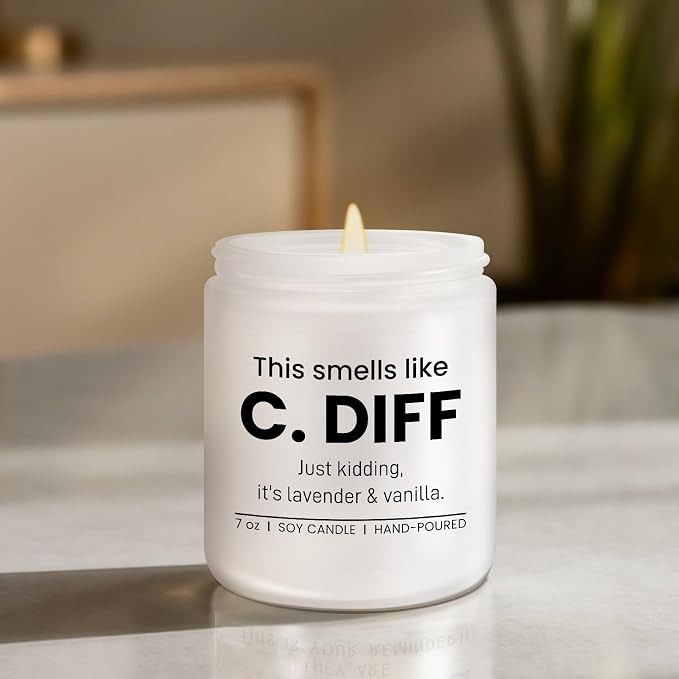 Funny Nurse Gifts for Women, Valentines Day Nurse Week Appreciation Graduation Retirement Gifts for Nursing Student, Nurse Practitioner Gift - Lavender Scented Candle