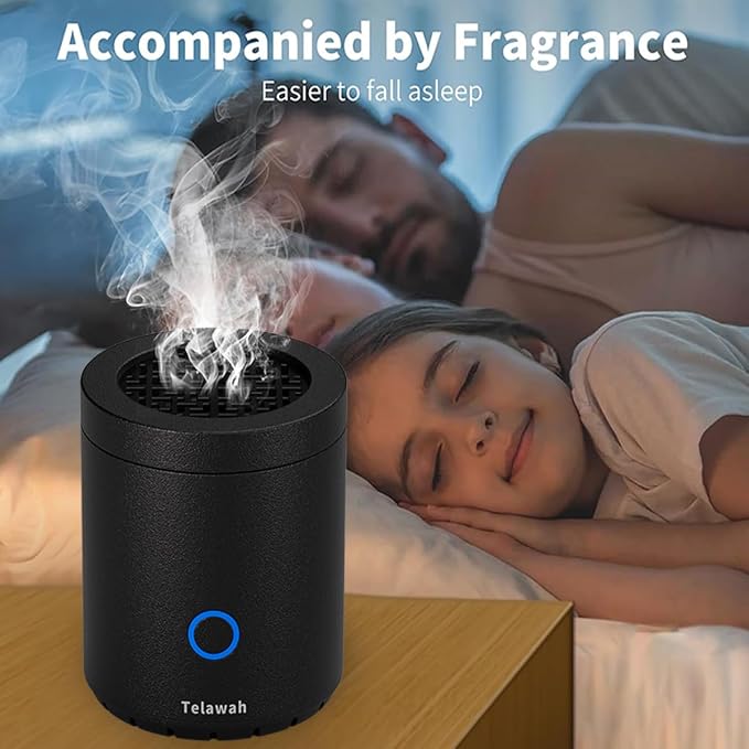 Portable Incense Burner, Mini USB Type-C Charging Car Aromatherapy Diffuser, 7.8 * 7.8 * 9.6cm Charcoal Igniter, Burning Time 120 Seconds Best Arabian Gift (Black)