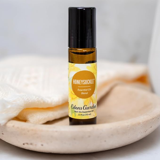 Edens Garden Honeysuckle Essential Oil Roll-On – Pre-Diluted Floral Blend, 100% Pure Aromatherapy & Natural Perfume, Uplifting Skin Safe Travel Roll-On, 10 ml (.33 fl oz)