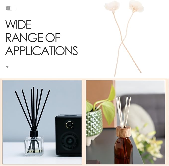 2pcs Flower Rattan Diffuser Set with Preserved Wood Flowers and Rattan Sticks Home Decor Fragrance Essential Oils Diffuser for Living Room and Office