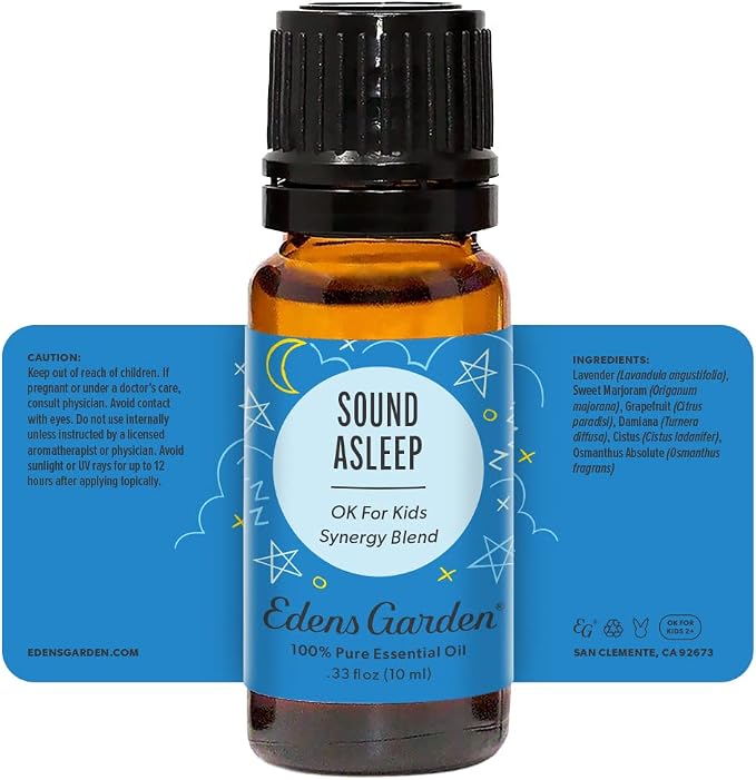 Edens Garden Sound Asleep Essential Oil Blend- 100% Pure Premium Grade, Undiluted, Natural, Therapeutic, Aromatherapy, The Best for Diffusing, Candle, Humidifiers, Kid Safe 10 ml (.33 fl oz)