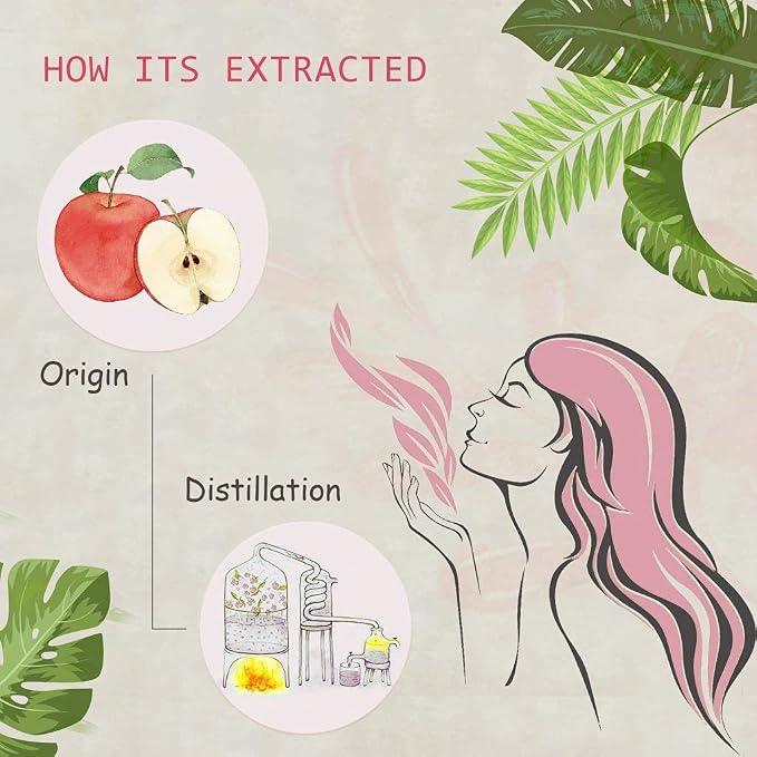Apple Essential Oil - 100% Pure Organic Natural Plant (Malus domestica) Apple Oil for Diffuser, Aroma, Spa, Massage, Yoga, Perfume, 0.33oz