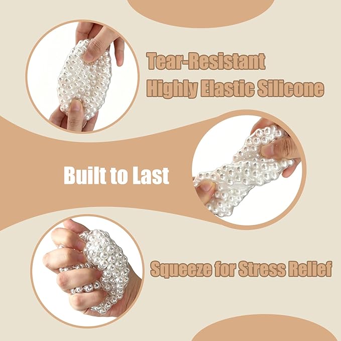 20 Sets DIY Stress Ball Making Kit,Empty Squishy Stress Balls Making Kit with 2.3" Clear TPR Skin Stress Ball,Fill Beads Balloon Expander Tool for Anxiety Relief Create Crunchy Relaxing