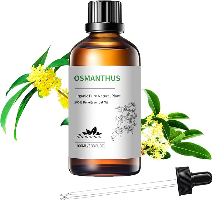 Osmanthus Essential Oil, Pure Mumianhua Rare Floral‑Apricot Scent for Bedroom Serenity & Garden Protection, Aromatherapy for Evening Wind‑Down, Skin Care, Diffuser – 3.38 Fl Oz