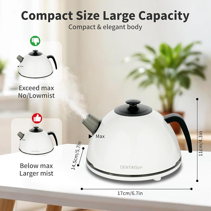 DENTAISyn Aroma Diffuser,400ML Large Essential Oil Diffuser: Ultrasonic Cool Mist Humidifier, 14-Hour Long-Lasting Aromatherapy,7 Color Lights, Auto-Off for Home/Bedroom/Yoga (Minimalist White)