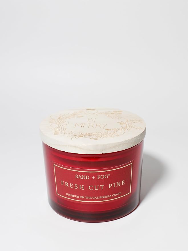 Sand + Fog Scented Candle - Fresh Cut Pine – Additional Scents and Sizes – 100% Cotton Lead-Free Wick - Luxury Air Freshening Jar Candles - Perfect Home Decor – 12oz …