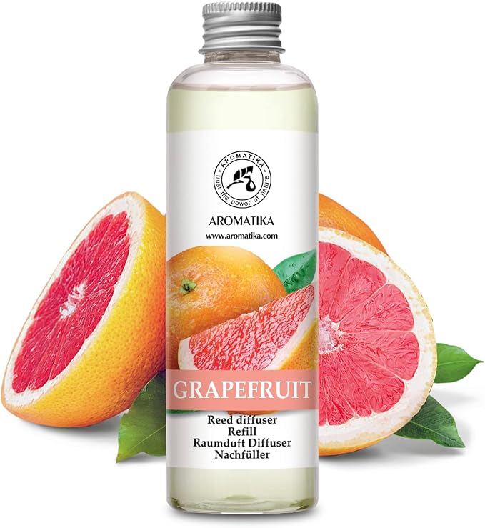 Reed Diffuser Oil Refill Grapefruit 6.8 Fl Oz (200ml) - Intensive & Long Fragrance for Room - Lasting Natural Room Scent - Refill for Office - Boutique - Restaurant - Aromatherapy