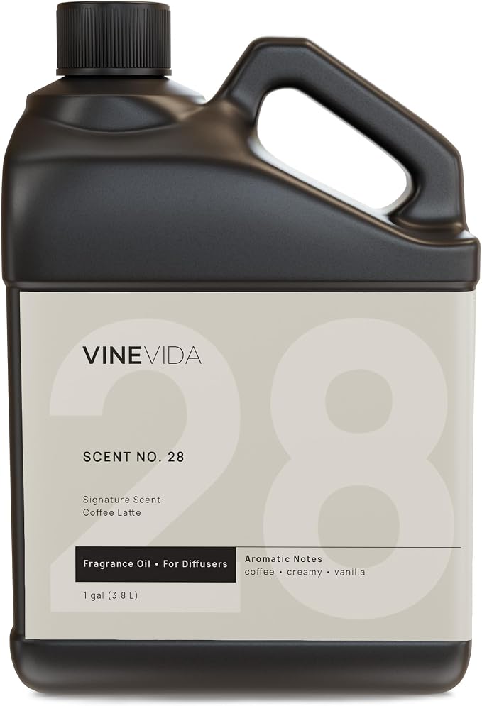 VINEVIDA [128 Fl Oz] Coffee Latte Fragrance Oil for Cold Air Diffusers, Essential Oils for Diffuser Oil Refill & Air Freshener Room Spray