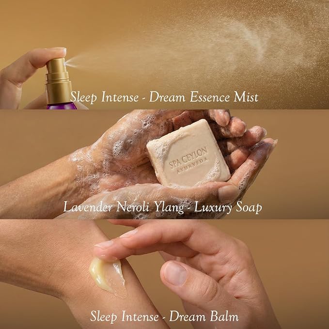 SPA CEYLON Sleep Intense Home Spa Set for Deep Restful Sleep | Ayurveda | Relaxation | Tranquility | Body Gifts Set for Mothers day gifting