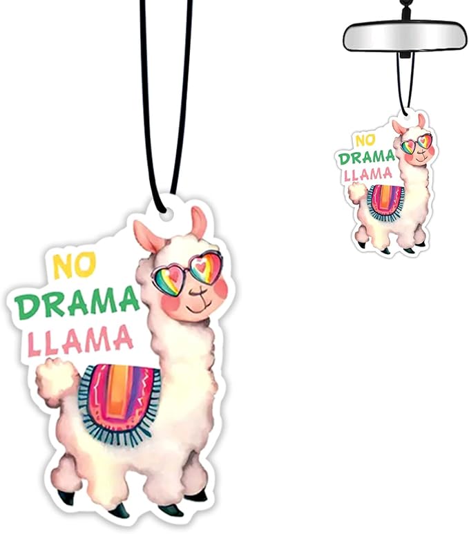 1PCS Car Air Fresheners,Llama Car Air Fresheners for Cute Mirror Freshener Mirror Scented Hanging Cute Car Accessories Decor Interior Home,Llama Gifts for Women Men Friends Wife
