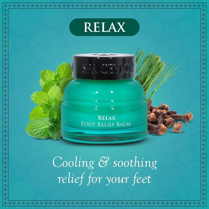 SPA CEYLON RELAX Foot Relief Balm | Instant Cooling & Soothing | relief for tired & fatigued feet | Hydrating | Suitable for all skin types