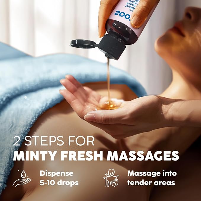 Kukka Soothe Massage Oil - Spa Quality Warming Massage Oil - Body Oils for Women & Men - Infused with Eucalyptus Oil, Peppermint Oil, Grapeseed Oil & Vitamin E Oil (3.4 fl oz)
