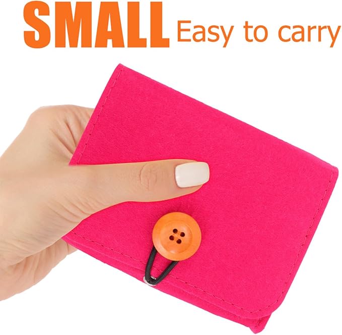 Essential Oil Organizer Bag Felt Portable Small Travel Storage Pouch with Compartments for Aromatherapy Bottles Perfume Holder