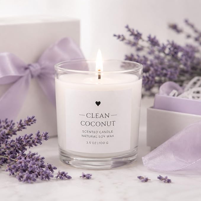 Self Care Gifts for Women: Luxury Lavender Spa Kit With Candle Mug Bath Salt Scrub Soap & More - Self Care Gift Set For Mom Friend Wife - Premium Relaxation Box for Birthday Anniversary