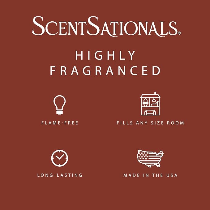ScentSationals Warm Apple Pie Scented Wax Melts - Apples, Cinnamon, & Flaky Pastry, 10oz (24 Cubes)