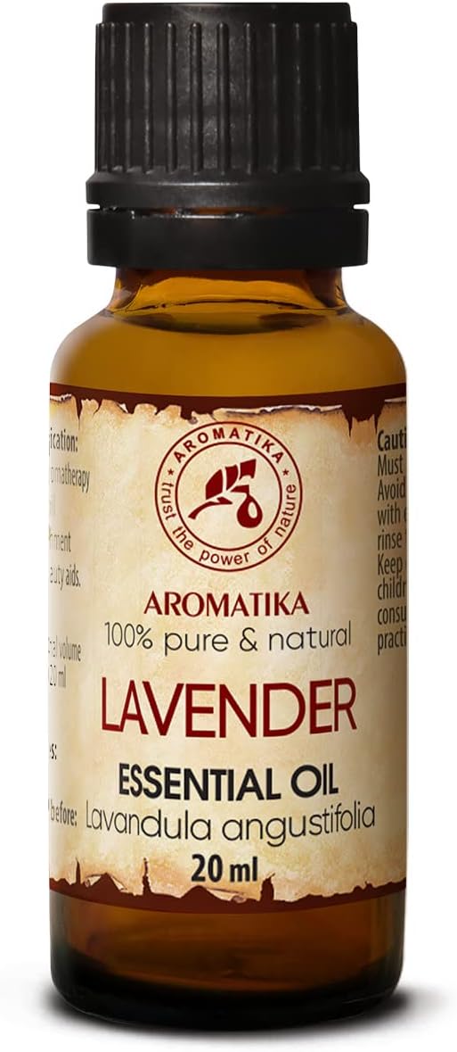 Lavender Essential Oils 0.68 Fl Oz - Lavanda Essential Oil - Lavandula Angustifolia - Bulgaria - 100% Pure - Beauty - Aromatherapy - Massage - Diffuser - Aroma Lamp - Relax