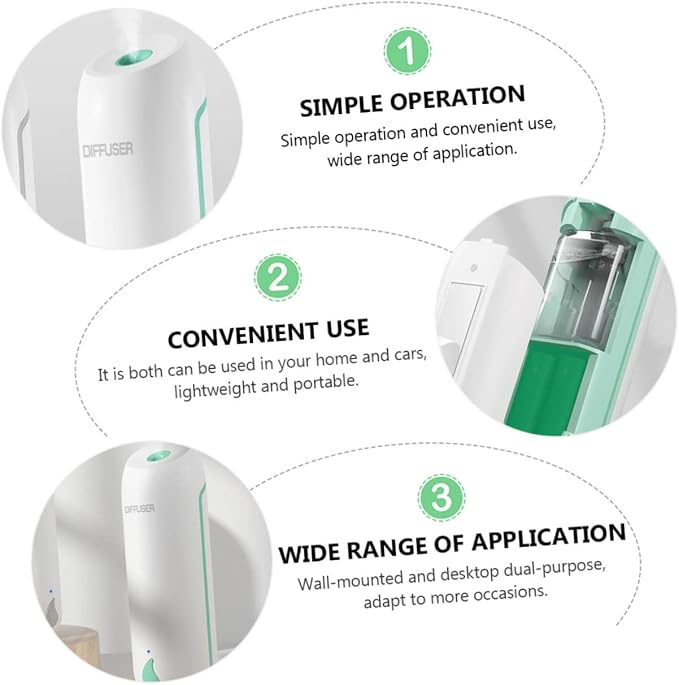 ABOOFAN Automatic Aromatherapy Diffuser Timer Essential Oil Diffuser for Home Use Stylish Fragrance LED Light and Auto Shut-Off Function