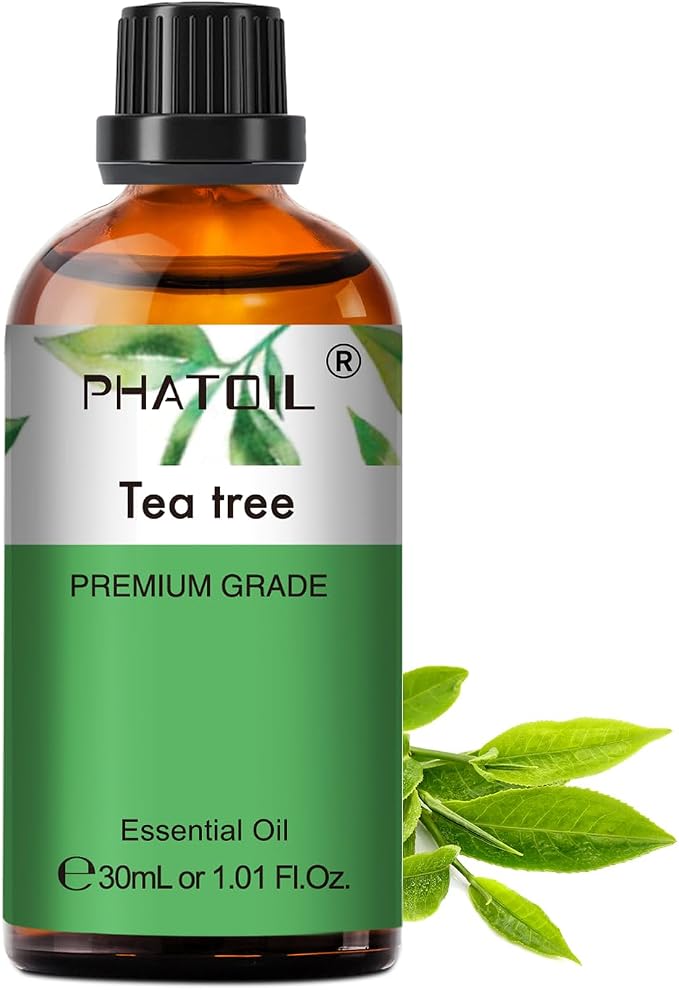 PHATOIL 1.01FL.Oz Tea Tree Essential Oil, for Aromatherapy Diffusers, Humidifiers, Great for DIY Candle and Soap Making, Gift for Friend(30ML)