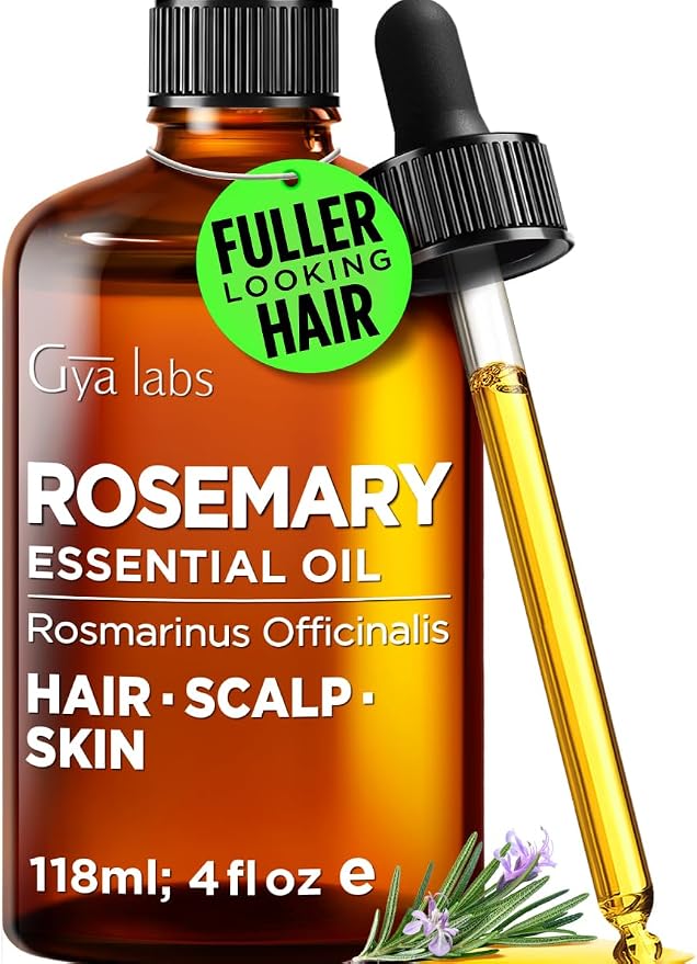 100% Pure Rosemary Essential Oil - 4 Fl Oz - Rosemary Oil for Hair, Skin, Diffuser, Aromatherapy & DIY Candle Making Scent