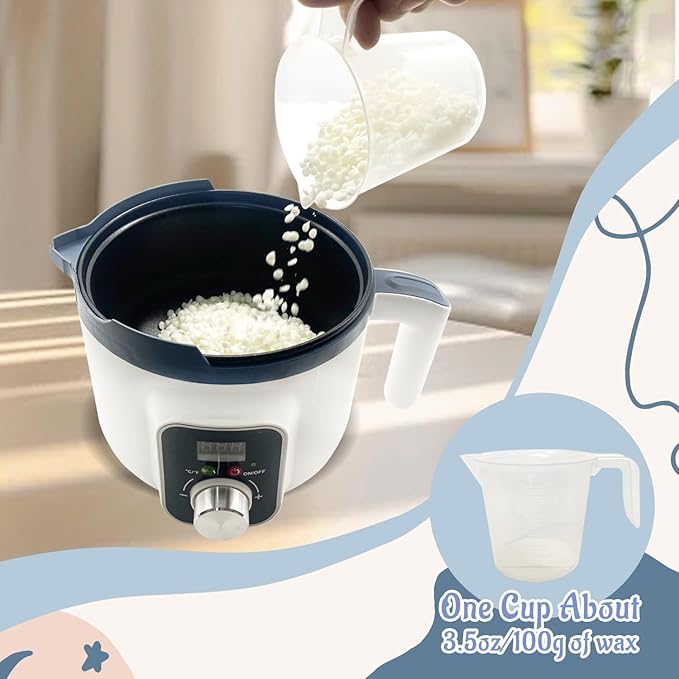 KQU Candle Wax Melting Pot with Temp Control, Wax Melter Digital Temp for Candle Making Including Wicks,Color Dyes