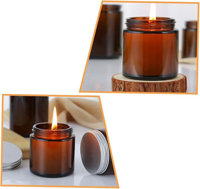 OSALADI 10Pcs Candle Making Cups with Aluminum Lids Holders for DIY Aromatherapy and Wax Projects Portable and Durable Empty Candle Containers