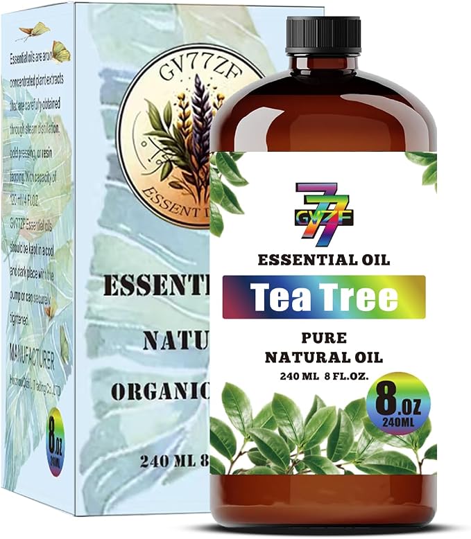 Tea Tree Essential Oil, Tea Tree Oils, for Diffuser, Cleaning, Humidifier, DIY Candles, Soap, Home, Gift, Essential Oil, GV77ZF Tea Tree Fragrance Oil - 8 fl oz (240 ml)