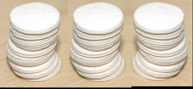 54 Round Refill Pads for Aromatherapy Essential Oil Diffusers and Lockets - 16mm Diameter and 2mm Thick - The Size of a US dime, Biodegradable Cellulose Paper, Made in The USA