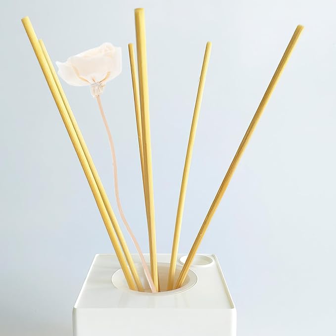 2pcs Natural Rattan Reed Diffuser Flowers with Essential Oil for Home Fragrance Accessories, Rattan Stick Aroma Diffuser Set for Office, Hotel, and Living Room Decor