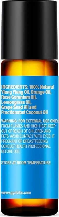 Sleep Well & Stress Relief Roll On Set - Aromatherapy Grade Essential Oils Set - 2x0.34 fl oz - Gya Labs
