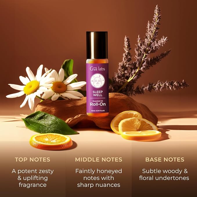 Gya Labs Sleep Essential Oil Roll On - 0.34 Fl Oz - Travel Size Roller for Camping, Skin, Aromatherapy Relief, Convenience