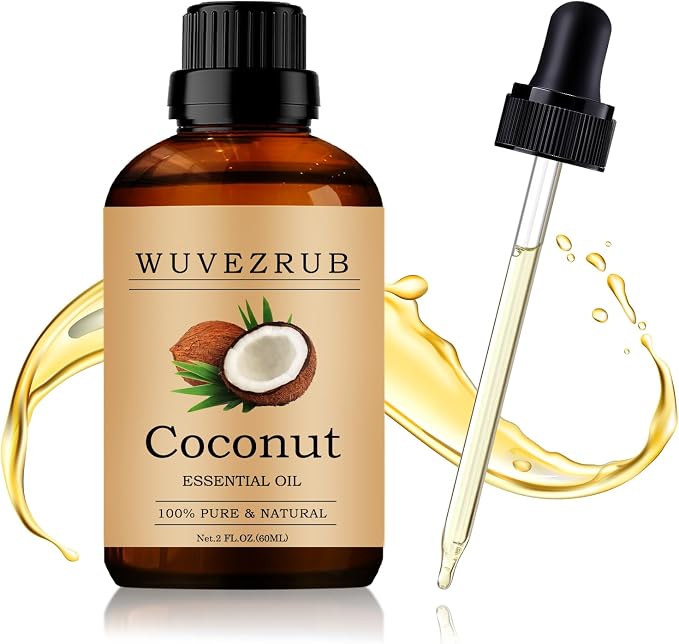 Coconut Essential Oil 60ML - 100% Pure and Natural Oils for Aromatherapy Diffuser - 2 Fl Oz/Coconut