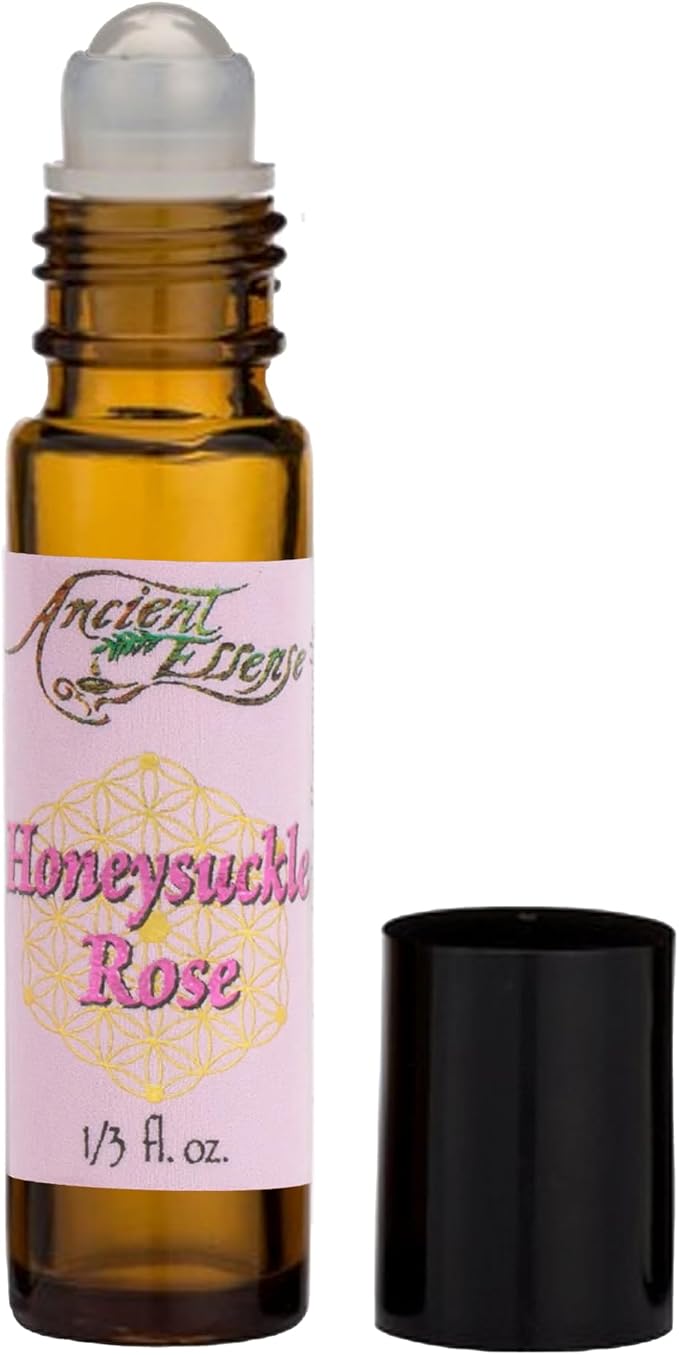 Ancient Essence Honeysuckle Rose Blend of Honeysuckle Rose Amber Brings Sense of Positivity Joy Calming & Relaxing (1/3 FL OZ)