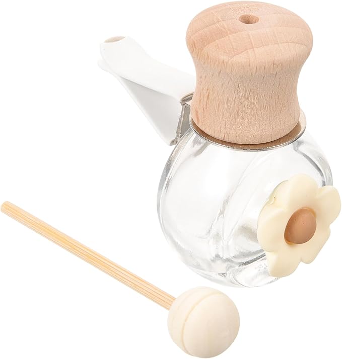 GLEAVI Car Perfume Bottle Empty Essential Oil Diffuser with Vent Clip 2.75X2.36X1.37In Reusable Car Air Freshener Bottle for Interior Decoration and Travel