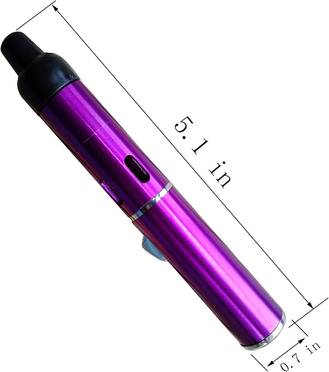 Torch Lighter,Handheld Multifunctional All-in-One Tube Built-in Detachable Windproof Lighter,Outdoor,Indoor,Camping,Candle,Birthday,Purple(2PCS)