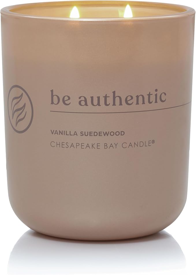 Chesapeake Bay Candle Intentions Collection Candle, Be Authentic: Embrace Your True self (Vanilla Suedewood), 13 oz, Home Décor